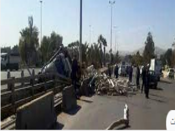 إصابة شخص بحادث سير على المتحلق الجنوبي في دمشق