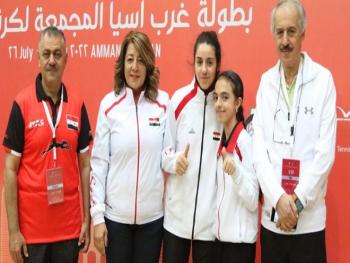 منتخب سورية لكرة الطاولة يحرز ذهبية الفرق ببطولة غرب آسيا