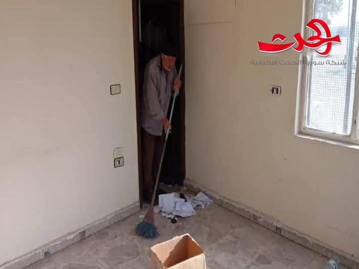"مديرية هندسة المرور بدمشق": أعمال تنظيف وترتيب المكاتب وساحات كراجات البولمان والعباسيين 