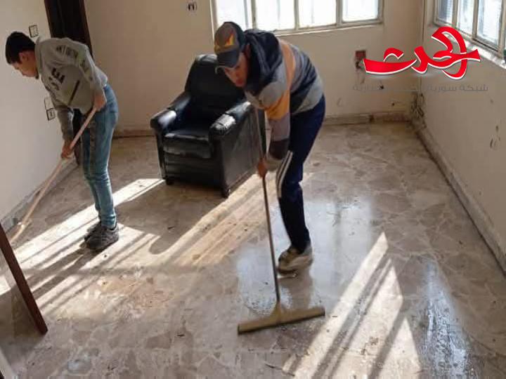 "مديرية هندسة المرور بدمشق": أعمال تنظيف وترتيب المكاتب وساحات كراجات البولمان والعباسيين 