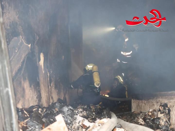 السيطرة على حريق مجهول في معمل التبغ بدمشق 