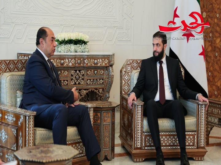 القائد الشرع ووزير الخارجية يلتقيان مع وفد جامعة الدول العربية