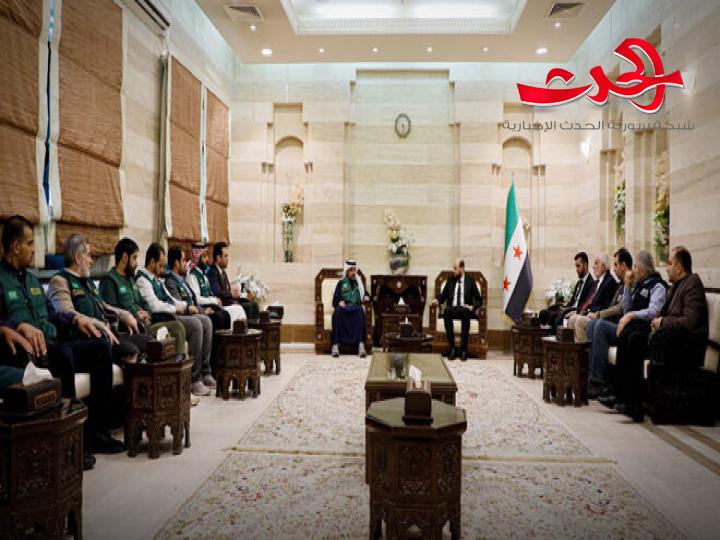 المهندس البشير يستقبل وفداً من مركز الملك سلمان في سورية