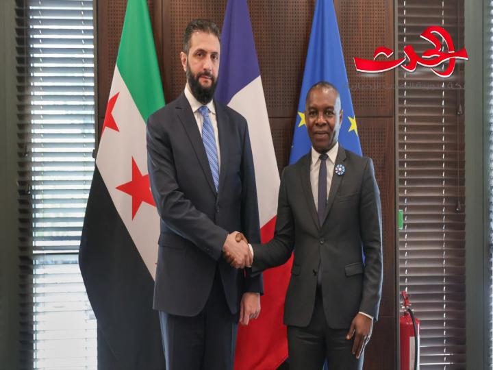 الرئيس الشرع يلتقي وزير الدولة الفرنسي في باريس