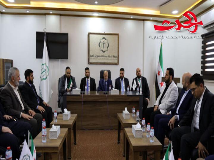 وزير الاقتصاد يبحث في إدلب تطوير بيئة العمل ودعم المشاريع ‏المحلية