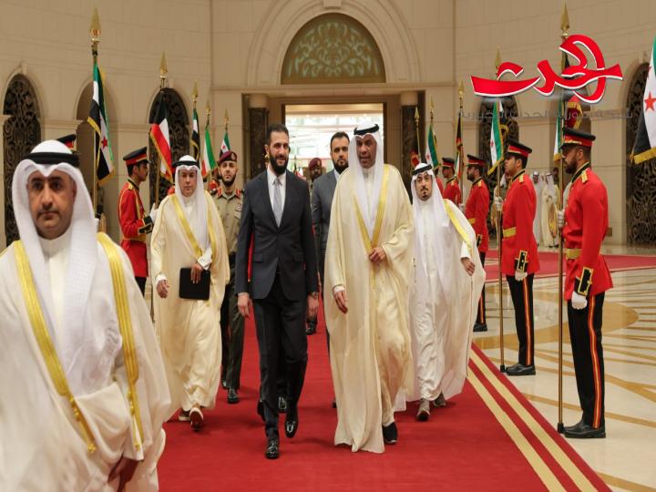 الرئيس الشرع يصل مطار الكويت الدولي 
