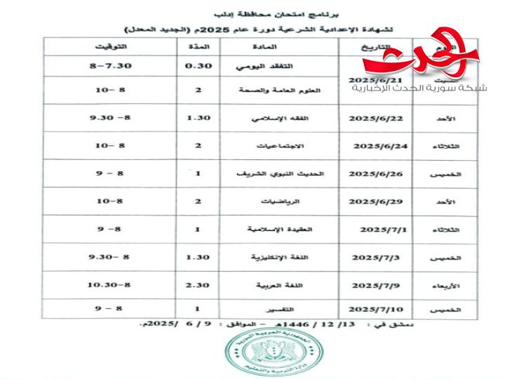 "وزارة التربية": تصدر البرامج الامتحانية لشهادتي التعليم الأساسي والثانوية العامة بعد التعديل