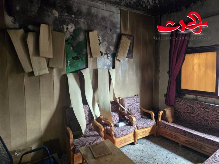 إصابة امرأة واحتراق منزل في ريف طرطوس جراء انفجار طائرة مسيرة  