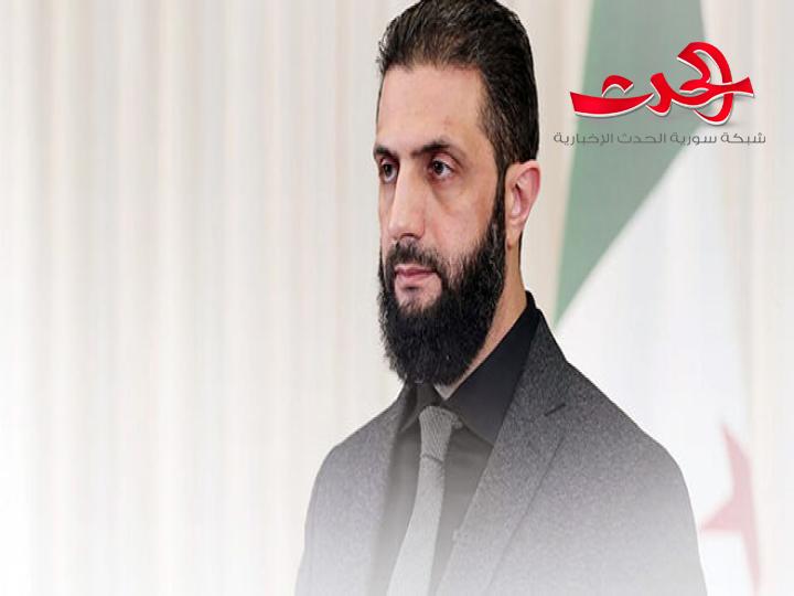 الرئيس الشرع يعزّي أُسر من قضوا بتفجير كنيسة مار إلياس في دمشق