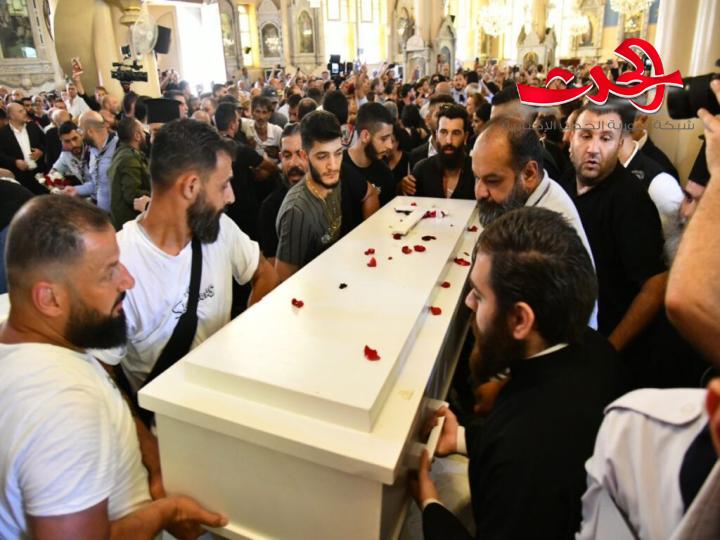 تشييع تسعة من جثامين ضحايا التفجير الإرهابي في كنيسة مار إلياس بدمشق
