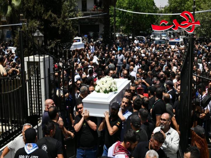 تشييع تسعة من جثامين ضحايا التفجير الإرهابي في كنيسة مار إلياس بدمشق