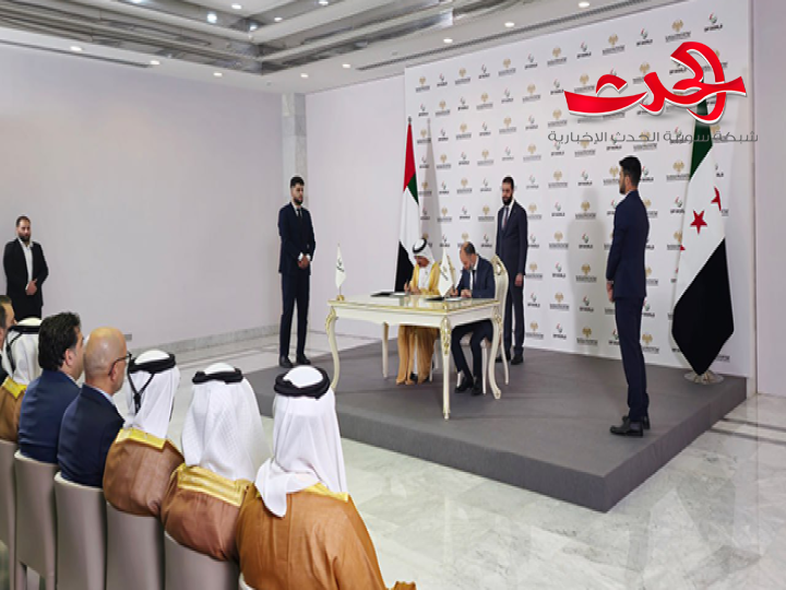 بحضور الرئيس الشرع.. توقيع اتفاقية بين الهيئة العامة للمنافذ البرية والبحرية وشركة موانئ دبي العالمية