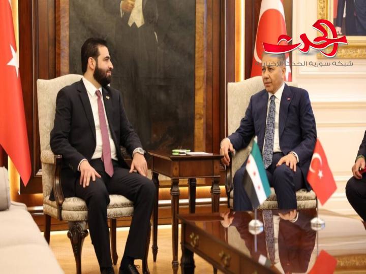 وزير الداخلية السوري يبحث مع نظيره التركي التعاون المشترك وتطوير التنسيق الأمني