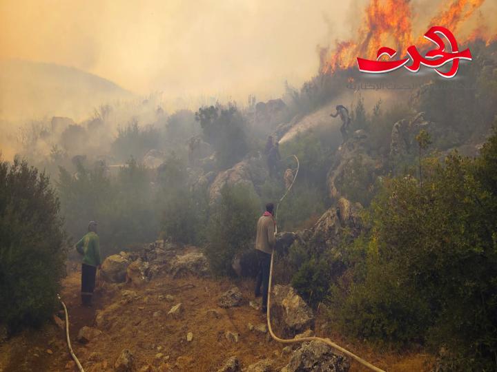 حرائق حماة واللاذقية تتمدد وسط تحديات ميدانية