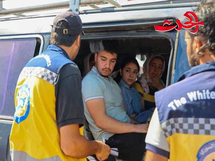 خروج عدد من المدنيين من السويداء عبر ممر بصرى الشام الإنساني