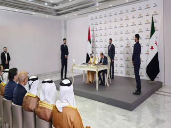بحضور الرئيس الشرع.. توقيع اتفاقية بين الهيئة العامة للمنافذ البرية والبحرية وشركة موانئ دبي العالمية